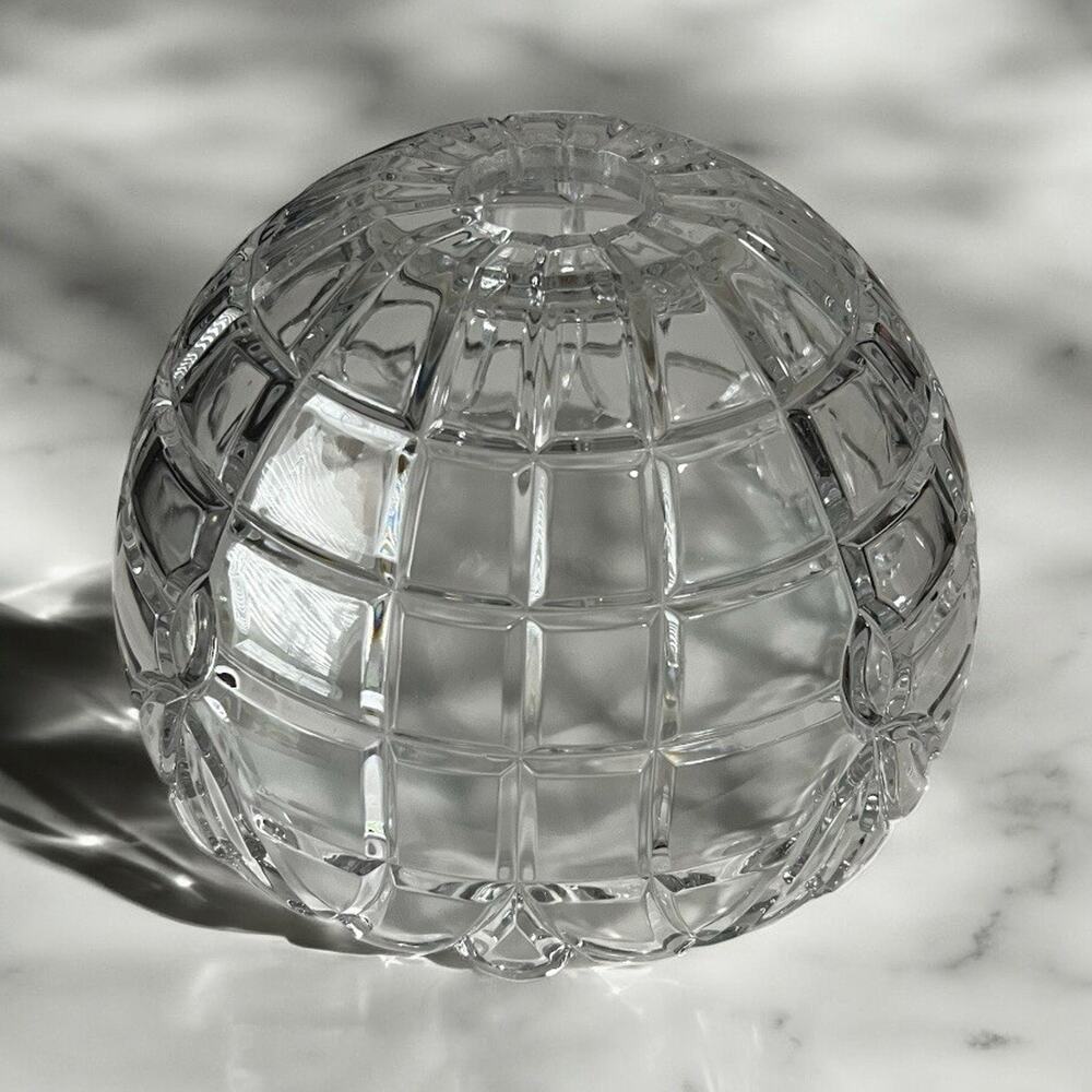 Vintage Hand Cut Crystal Table Lamp SHADE Mushroom Dome 9” REPLACEMENT